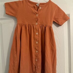 Kate Quinn Terracotta Button-Down Kids Dress